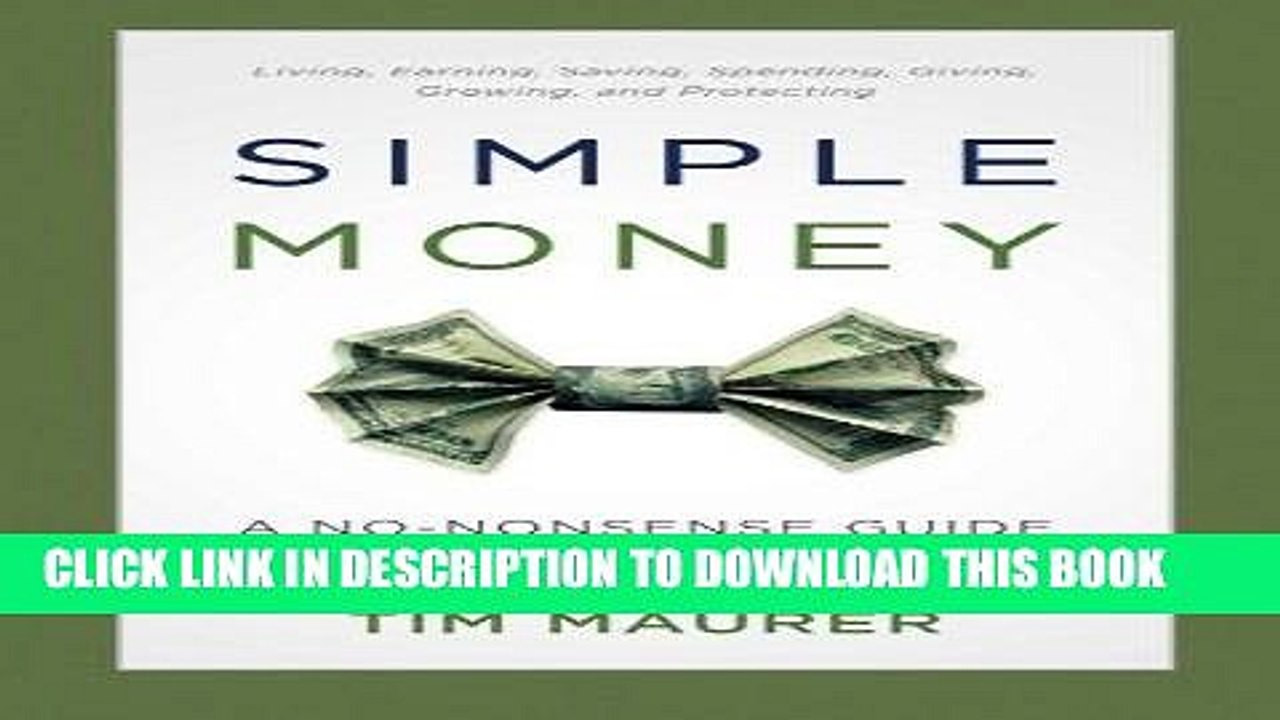 [PDF] Simple Money: A No-Nonsense Guide to Personal Finance Full Online