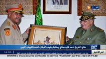 دفاع  الفريق أحمد قايد صالح يستقبل رئيس الاركان العامة للجيش الليبي