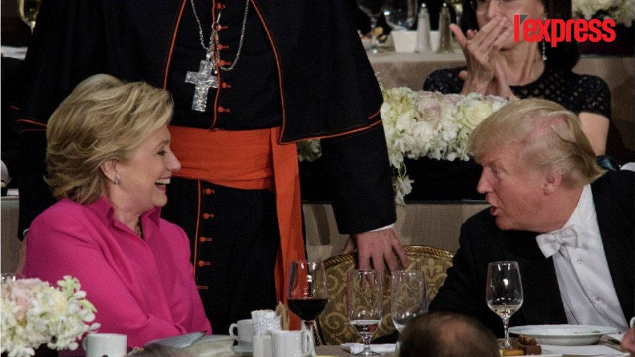 États-Unis: Clinton et Trump rigolent ensemble lors d'un diner de gala