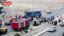 بالفيديو.. تفاصيل مصرع 7 أشخاص فى حادث تصادم أتوبيس بميكروباص بمدينة نصر