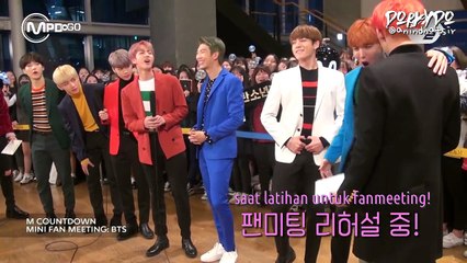 [INDO SUB] 161013 BTS MINI FAN MEETING Mnet MCOUNTDOWN (Behind)