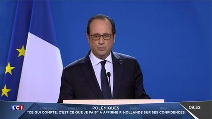 Hollande réagit à la sortie du livre de Davet et Lhomme Un président ne devrait pas dire ça