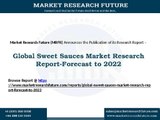 Global Sweet Sauces Market Analysis Outlining Industry Key Players, Regional Analysis and Forecast to 2022