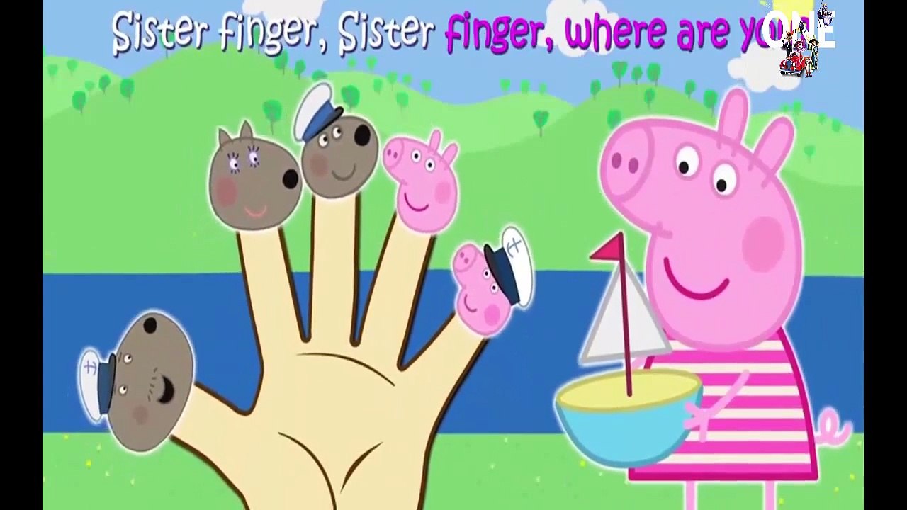 family piggy fingers as sailors - Favourite song to help children eat delicious baby
