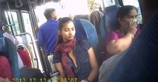 Indian Teenager Girl Sound Pollution In Bus