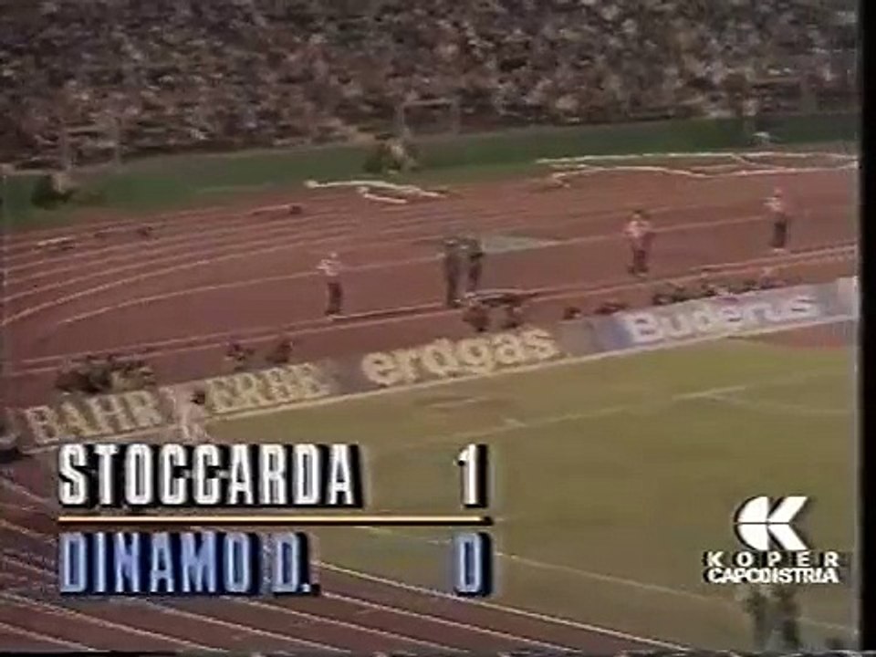 05.04.1989 - 1988-1989 UEFA Cup Semi Final 1st Leg VfB Stuttgart 1-0 1. SG Dynamo Dresden