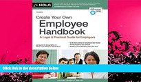 behold  Create Your Own Employee Handbook: A Legal   Practical Guide for Employers