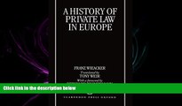 FAVORITE BOOK  A History of Private Law in Europe: with particular reference to Germany