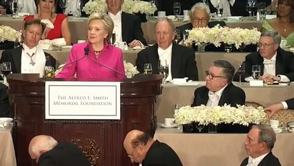 Hillary Clinton Roasts Donald Trump At The Al Smith Charity Dinner