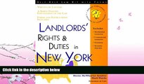 different   Landlords  Rights and Duties in New York (Self-Help Law Kit With Forms)