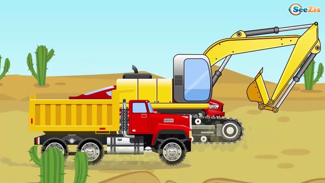 Экскаватор и Грузовик Машинки Мультик для мальчиков Развивающие мультфильмы Весёлые машинки