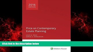 READ book  Price on Contemporary Estate Planning (2016)  FREE BOOOK ONLINE