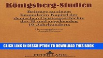 [EBOOK] DOWNLOAD KÃ¶nigsberg-Studien: BeitrÃ¤ge zu einem besonderen Kapitel der deutschen