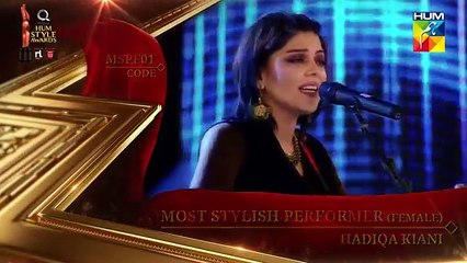 Most Stylish Performer Female Q Mobiles Hum stYAL awards 2016