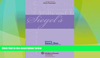 Big Deals  Siegel s Wills and Trusts: Essay and Multiple-Choice Questions and Answers (Siegel s