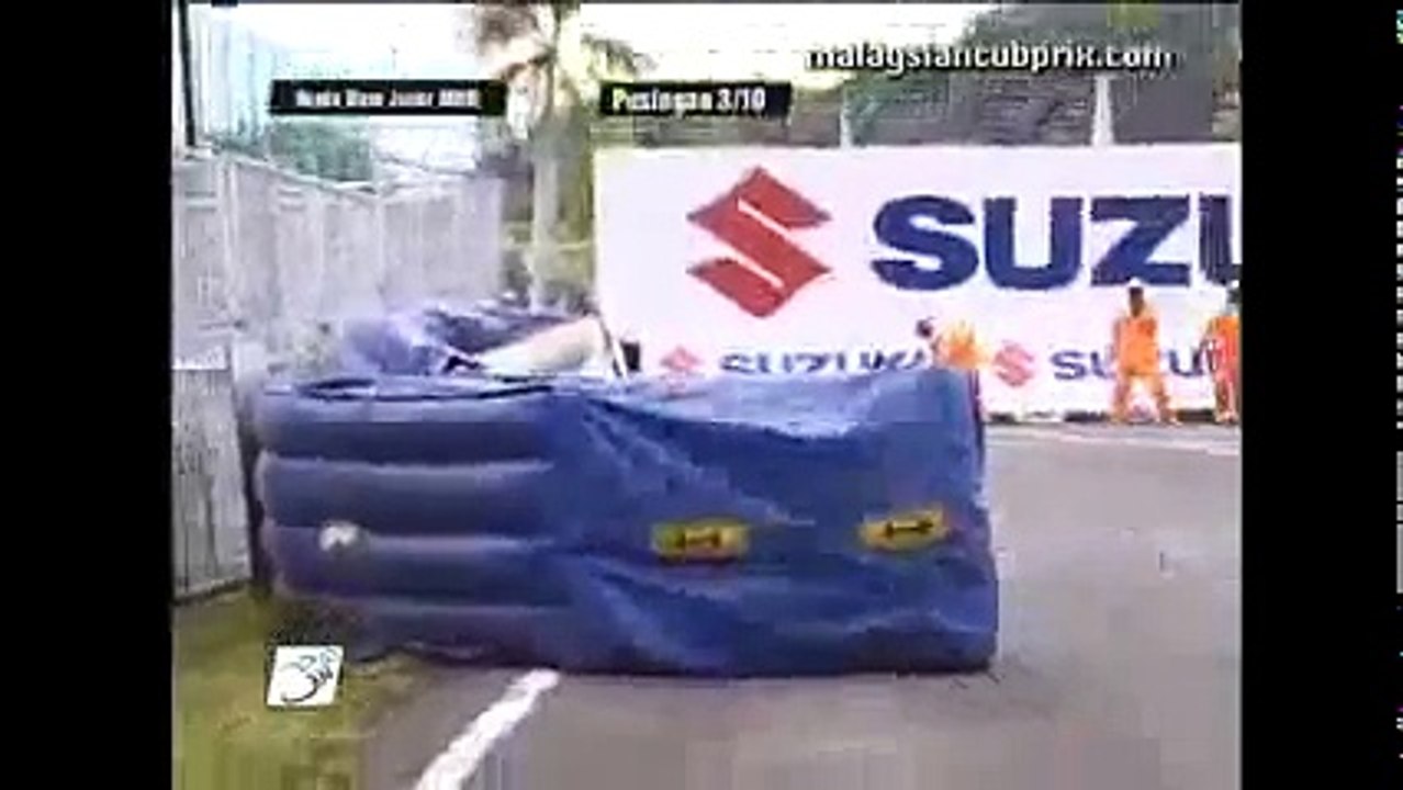 Motor Crash Accident Funny Crash Motor On the Racing Road