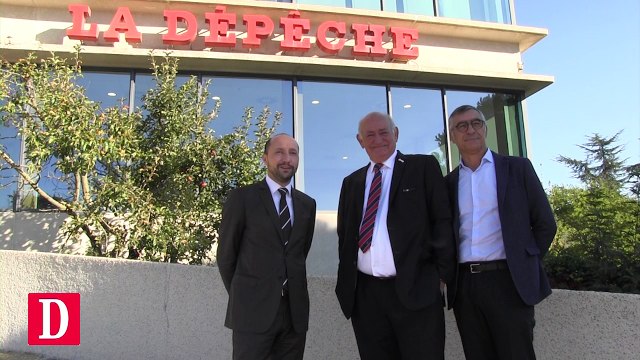 Pierre Camou en campagne à Toulouse pour un 3ème mandat à la FFR