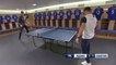 Watch what happened when Thibaut Courtois took on Eden Hazard at table tennis!
