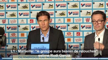 L1 - Marseille: pour Garcia "le groupe aura besoin de retouches"