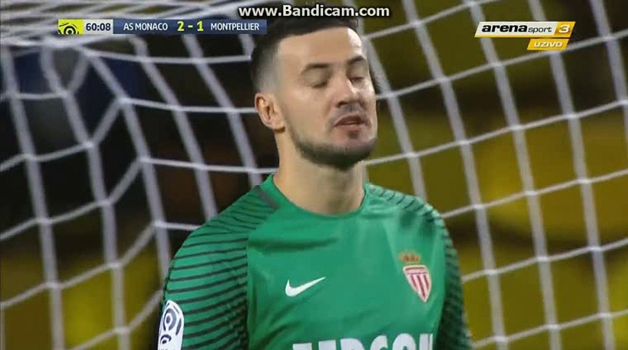 Ryad Boudebouz Penalty Goal 2-2 Monaco vs Montpellier