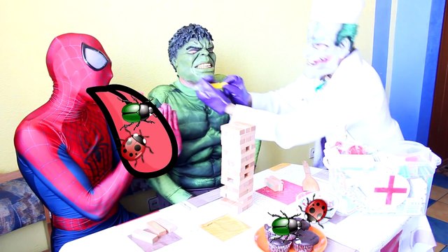 ★ SPIDERMAN VS HULK GROSS TONGUE ★ Frozen Elsa Joker Pink Spidergirl Superheroes in Real Life Movies