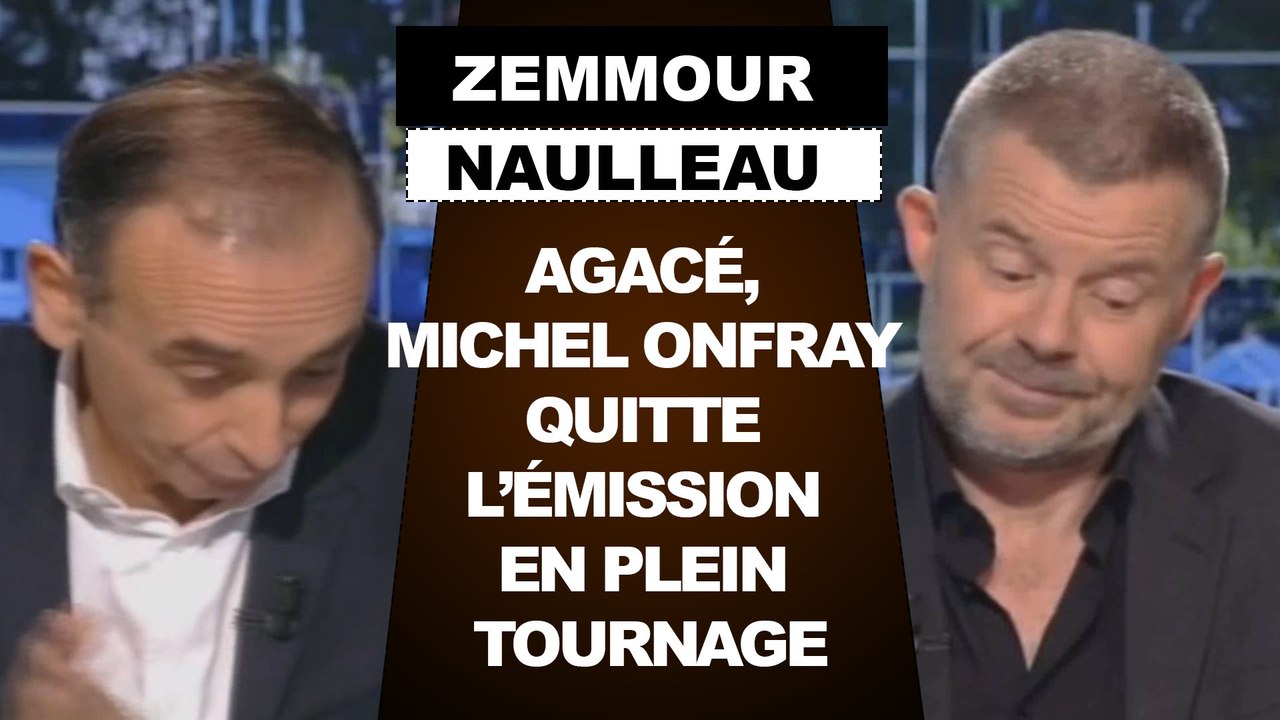 Onfray plante zemmour en plein tournage