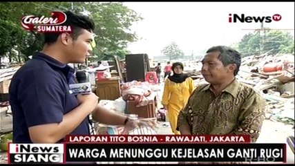Warga Menunggu Kejelasan Ganti Rugi Penggusuran