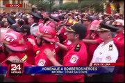 Bomberos Héroes recibieron homenaje póstumo en la Municipalidad de Lima