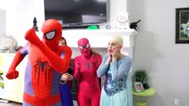 Frozen Elsa Loses Her Hair Frozen Anna Loses her hair Pink Spidergirl Ariel and Spiderman Real Life
