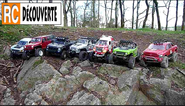 Modelisme nantes : 7 Scale 4x4 Komodo Scx10 Jeep Honcho DeadBolt Ram Camion de pompier sur Rochers Racines Gorges 44