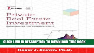 [New] Ebook Private Real Estate Investment: Data Analysis and Decision Making: Second edition Free