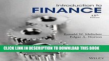 [PDF] Introduction to Finance: Markets, Investments, and Financial Management Full Online