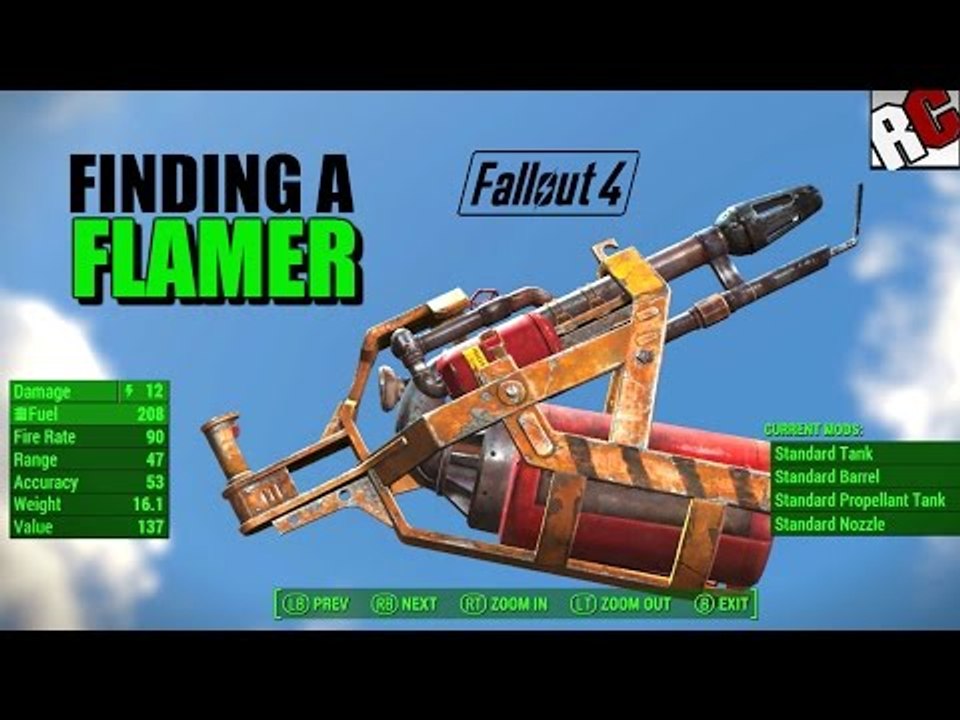 Fallout 4 - How to find a Flamer (Flame Thrower Location) Best Weapons Location Guide