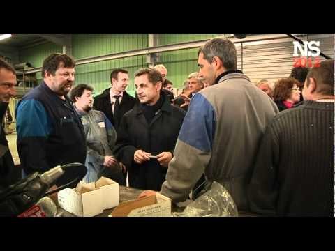 Nicolas Sarkozy visite de l'entreprise SIBIRIL de Carantec (Finistère)