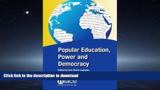 READ THE NEW BOOK Popular Education, Power and Democracy: Swedish Experiences and Contributions