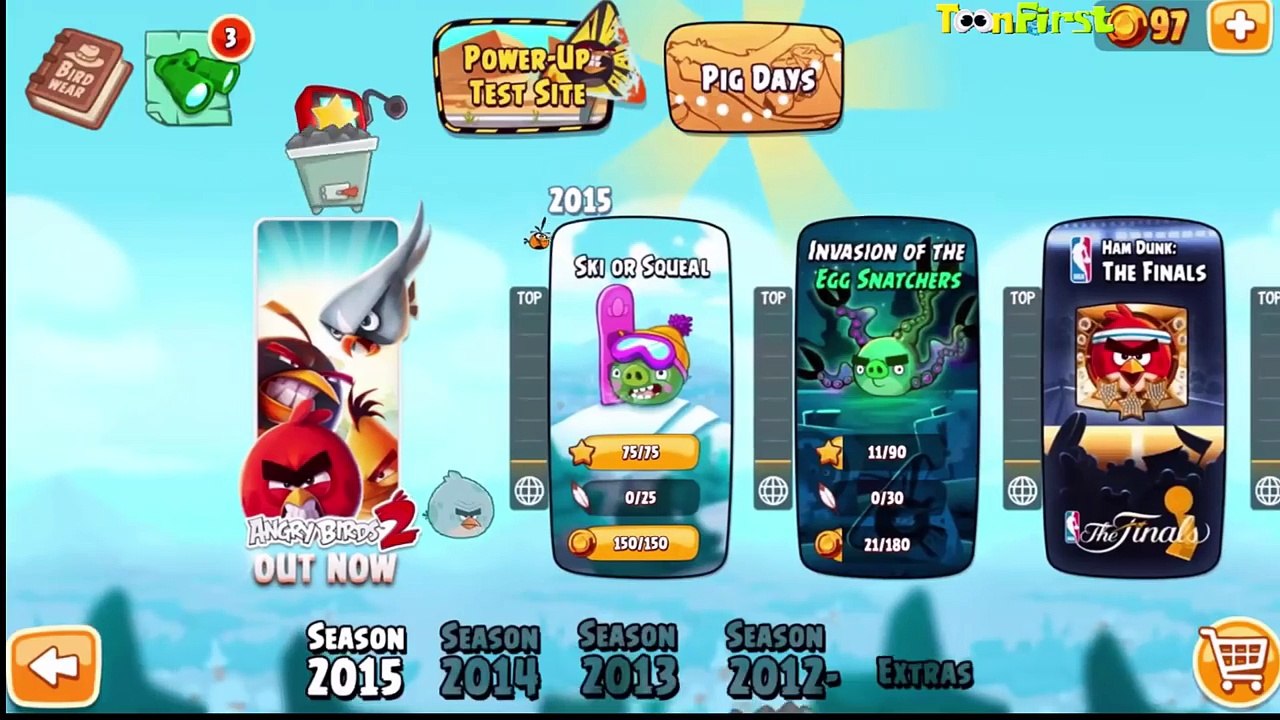 NEW Angry Birds Seasons Update – Ski or Squeal! Golden Eggs ! !