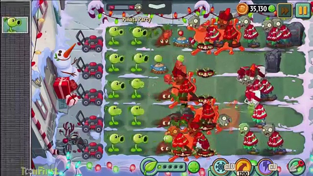 Plants Vs Zombies 2: Chrismas Feastivus Pinata Party Dec 24