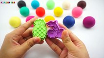 Learn Colors with Play Doh Modelling Clay Fruits Molds Fun and Creative for Kids