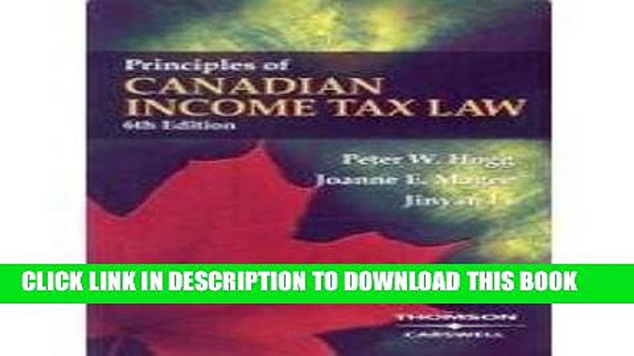 [DOWNLOAD] PDF BOOK Principles Of Canadian Income Tax Law Collection