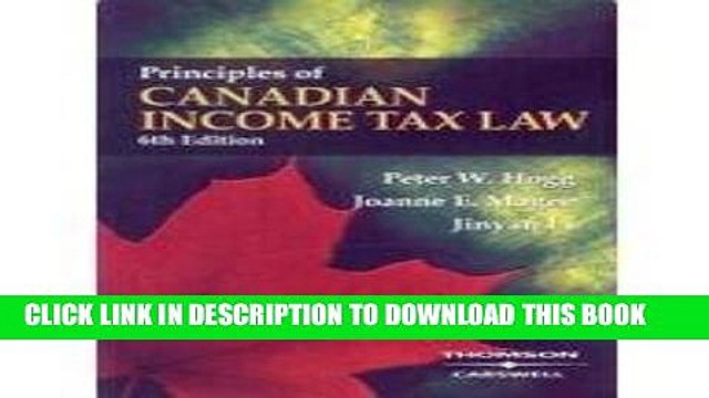[DOWNLOAD] PDF BOOK Principles Of Canadian Income Tax Law Collection