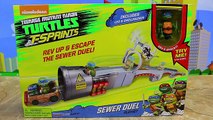 Ninja Turtles New T-Sprints SEWER DUEL Playset Mad Motion Mikey, Leo, Donnie & Raph Racing TMNT Toys