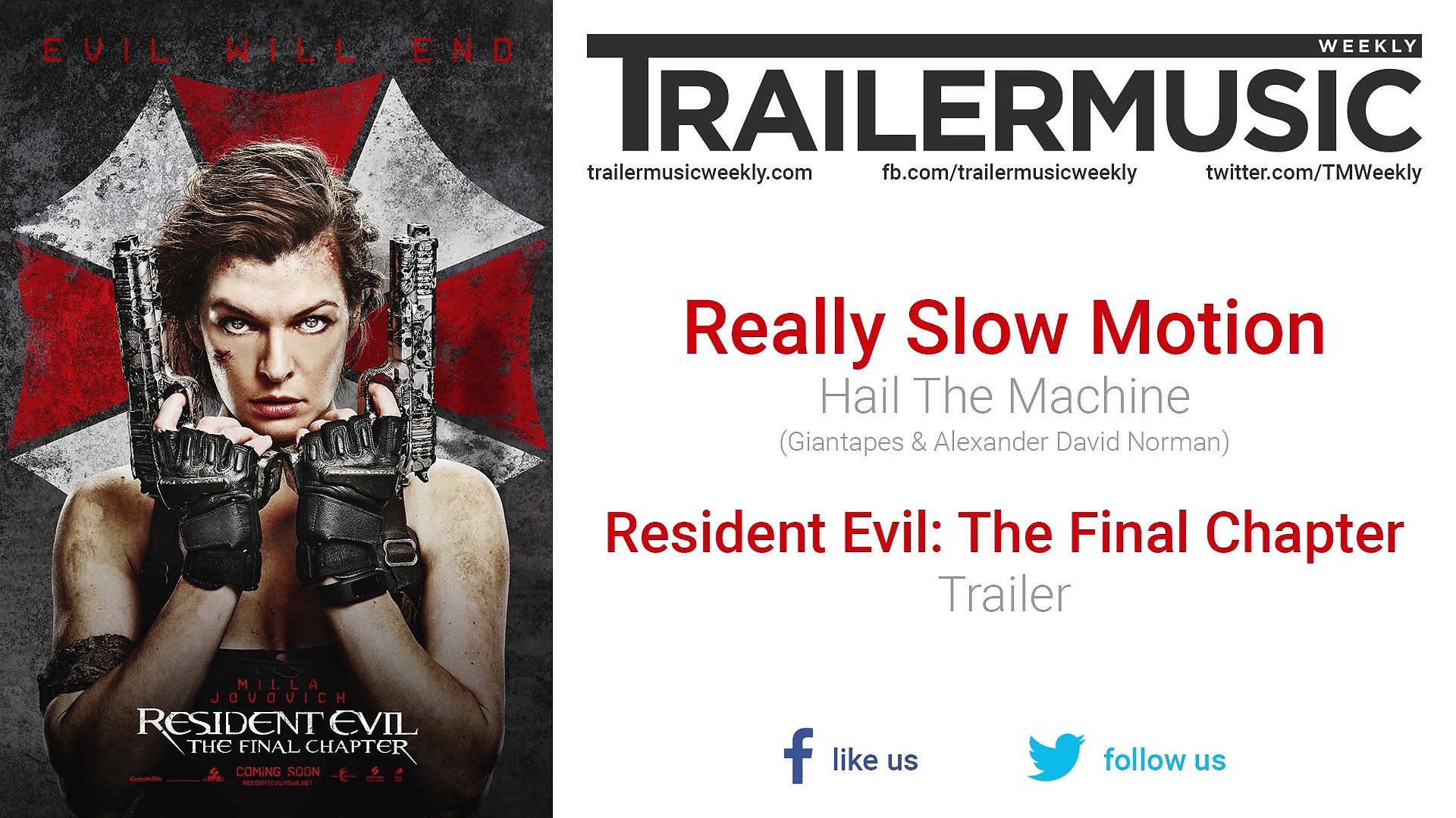 Resident Evil: The Final Chapter - Trailer Music  Really Slow Motion -  Hail The Machine - video Dailymotion