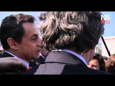Nicolas Sarkozy et Jean-Louis Borloo en visite à Valenciennes