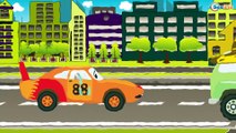 Car Cartoons for children - Racing Cars and Ambulance - Snowy Race - Cartoons for kids. Episode 69
