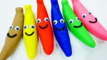 Play Doh Banana Cookie Cutter Rabbit , Dolphin , Cat Molds Fun - Learning Colors for Children