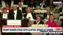 Donald Trump ROASTS Hillary Clinton at Al Smith dinner