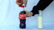 Coca Cola Milk Experiment   Cool Science Experiments with Coca Cola 2016