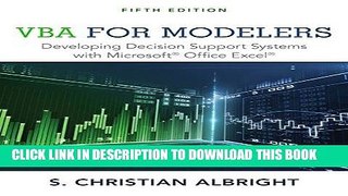 [Ebook] VBA for Modelers: Developing Decision Support Systems with Microsoft Office Excel Download