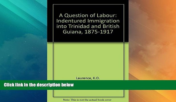 Big Deals A Question of Labour: Indentured Immigration into Trinidad and British Guiana,