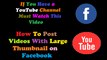 How To Post Youtube Videos With Large Thumbnail on Facebook